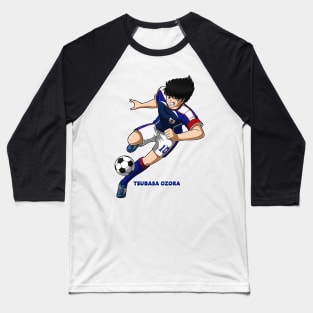 Captain Tsubasa Tsubasa Ozora Drive Shoot Color Baseball T-Shirt